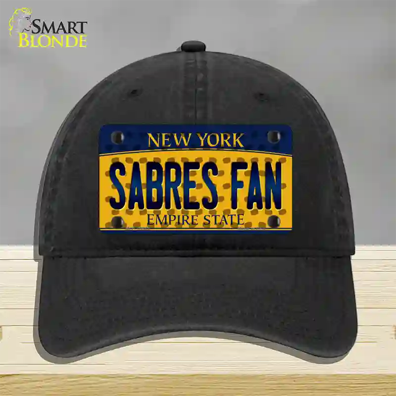 Sabres Fan New York Novelty License Plate Hat Unconstructed Cotton / Black