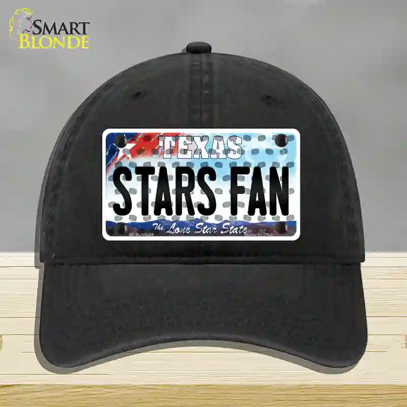 Stars Fan Texas Novelty License Plate Hat Unconstructed Cotton / Black