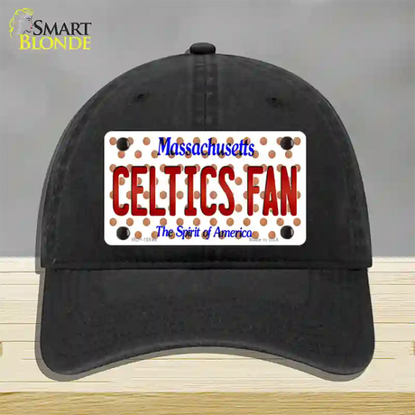 Celtics Fan Massachusetts Novelty License Plate Hat Unconstructed Cotton / Black