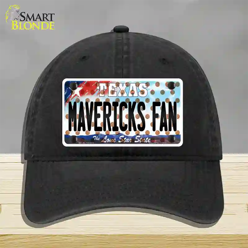 Mavericks Fan Texas Novelty License Plate Hat Unconstructed Cotton / Black