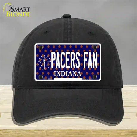 Pacers Fan Indiana Novelty License Plate Hat Unconstructed Cotton / Black