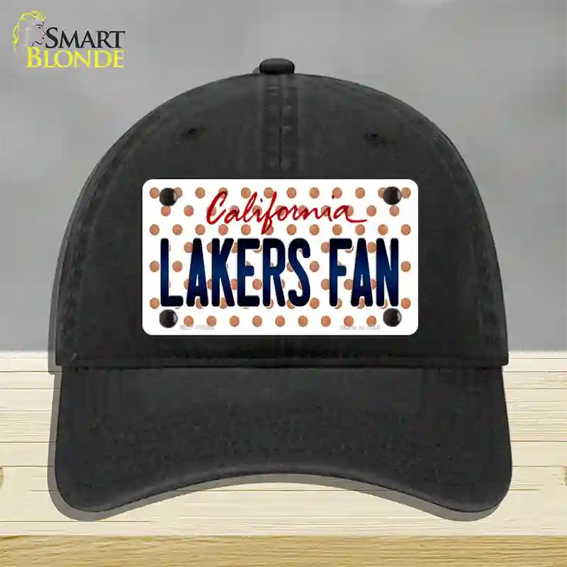 Lakers Fan California Novelty License Plate Hat Unconstructed Cotton / Black