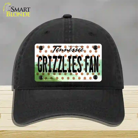 Grizzlies Fan Tennessee Novelty License Plate Hat Unconstructed Cotton / Black