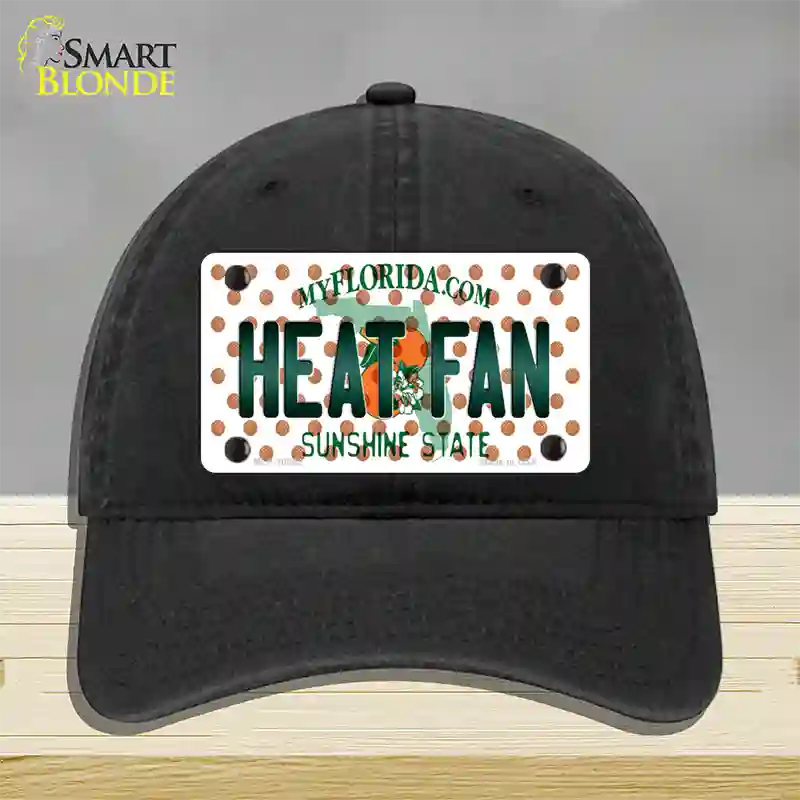 Heat Fan Florida Novelty License Plate Hat Unconstructed Cotton / Black