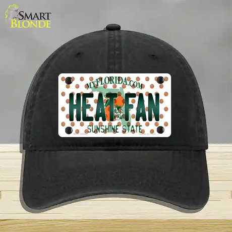 Heat Fan Florida Novelty License Plate Hat Unconstructed Cotton / Black