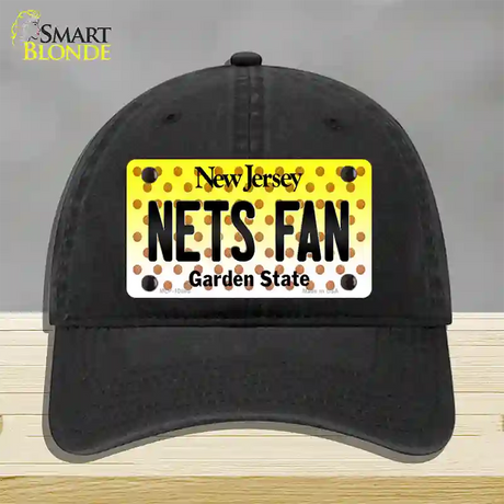 Nets Fan New Jersey Novelty License Plate Hat Unconstructed Cotton / Black