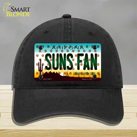 Arizona Suns Fan Novelty License Plate Hat Unconstructed Cotton / Black