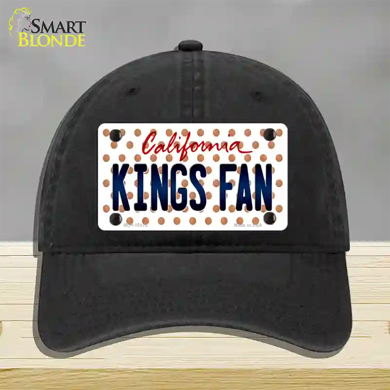 California Kings Fan Novelty License Plate Hat Unconstructed Cotton / Black