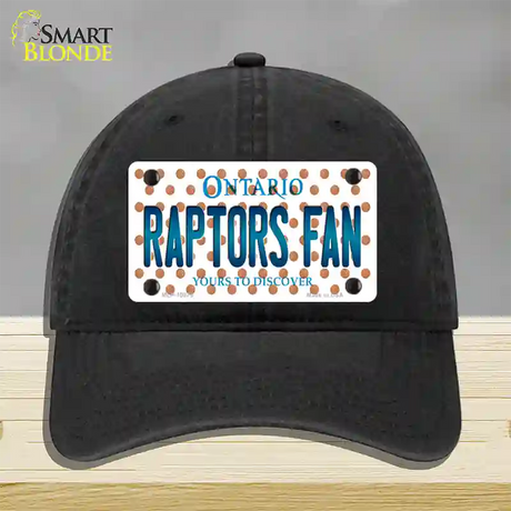 Raptors Fan Ontanio Novelty License Plate Hat Unconstructed Cotton / Black