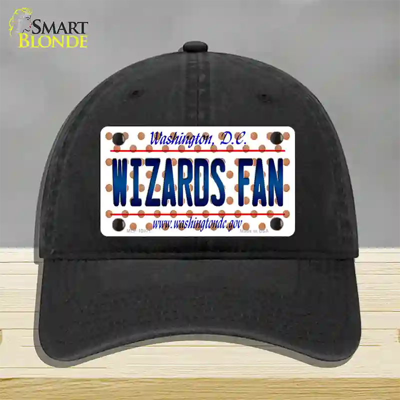 Wizards Fan Washington DC Novelty License Plate Hat Unconstructed Cotton / Black