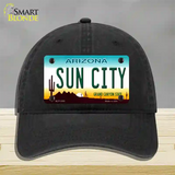 Sun City Arizona Novelty License Plate Hat Unconstructed Cotton / Black