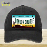 London Bridge Arizona Novelty License Plate Hat Unconstructed Cotton / Black