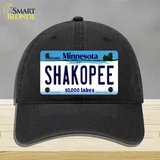 Shakopee Minnesota State Novelty License Plate Hat Unconstructed Cotton / Black