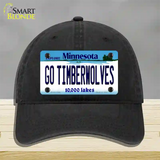 Go Timberwolves Minnesota State Novelty License Plate Hat Unconstructed Cotton / Black