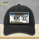 Moms Taxi Montana State Novelty License Plate Hat Unconstructed Cotton / Black