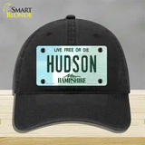 Hudson New Hampshire State Novelty License Plate Hat Unconstructed Cotton / Black