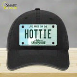 Hottie New Hampshire State Novelty License Plate Hat Unconstructed Cotton / Black