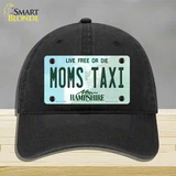 Moms Taxi New Hampshire State Novelty License Plate Hat Unconstructed Cotton / Black