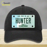 Hunter New Hampshire State Novelty License Plate Hat Unconstructed Cotton / Black