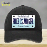 Rhode Island Girl Rhode Island State Novelty License Plate Hat Unconstructed Cotton / Black