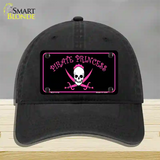 Pirate Princess Novelty License Plate Hat Unconstructed Cotton / Black