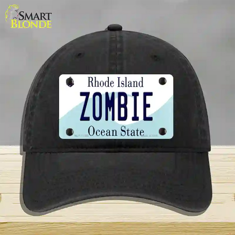 Zombie Rhode Island State Novelty License Plate Hat Unconstructed Cotton / Black