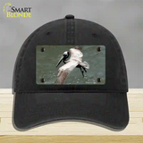 Pelican In Flight Novelty License Plate Hat Unconstructed Cotton / Black