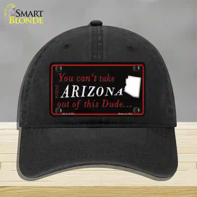 Arizona Dude Novelty License Plate Hat Unconstructed Cotton / Black