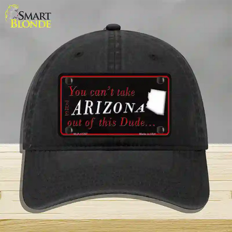 Arizona Dude Novelty License Plate Hat Unconstructed Cotton / Black