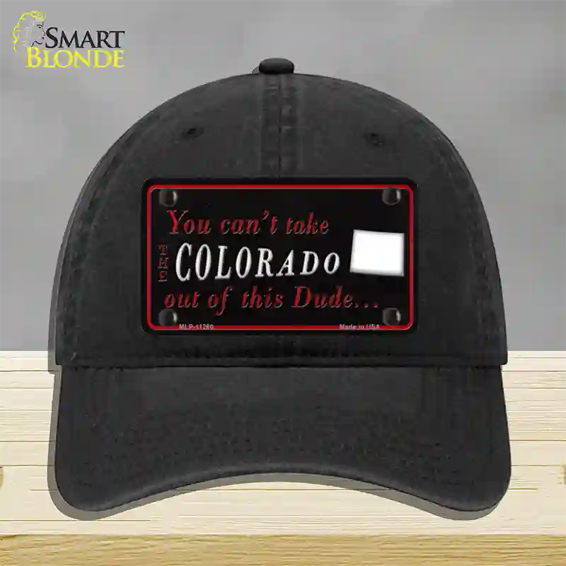 Colorado Dude Novelty License Plate Hat Unconstructed Cotton / Black