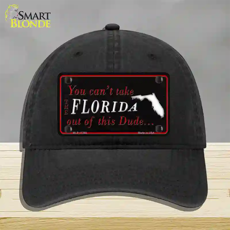 Florida Dude Novelty License Plate Hat Unconstructed Cotton / Black