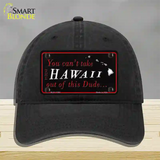 Hawaii Dude Novelty License Plate Hat Unconstructed Cotton / Black