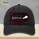 Kentucky Dude Novelty License Plate Hat Unconstructed Cotton / Black