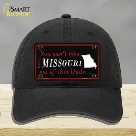 Missouri Dude Novelty License Plate Hat Unconstructed Cotton / Black