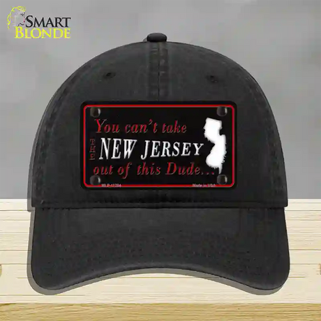 New Jersey Dude Novelty License Plate Hat Unconstructed Cotton / Black