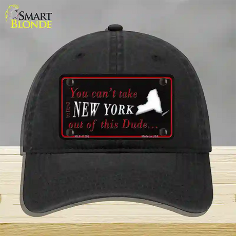 New York Dude Novelty License Plate Hat Unconstructed Cotton / Black