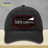 North Carolina Dude Novelty License Plate Hat Unconstructed Cotton / Black