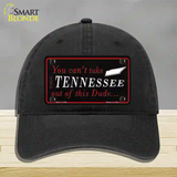 Tennessee Dude Novelty License Plate Hat Unconstructed Cotton / Black