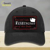 Washington Dude Novelty License Plate Hat Unconstructed Cotton / Black