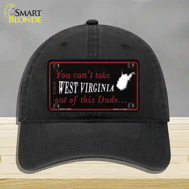 West Virginia Dude Novelty License Plate Hat Unconstructed Cotton / Black