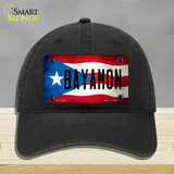 Bayamon Puerto Rico Flag Novelty License Plate Hat Unconstructed Cotton / Black