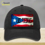 Las Piedras Puerto Rico Flag Novelty License Plate Hat Unconstructed Cotton / Black