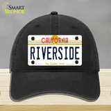 Riverside California Novelty License Plate Hat Unconstructed Cotton / Black