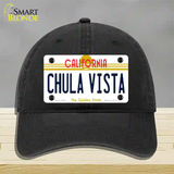 Chula Vista California Novelty License Plate Hat Unconstructed Cotton / Black