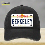 Berkeley California Novelty License Plate Hat Unconstructed Cotton / Black