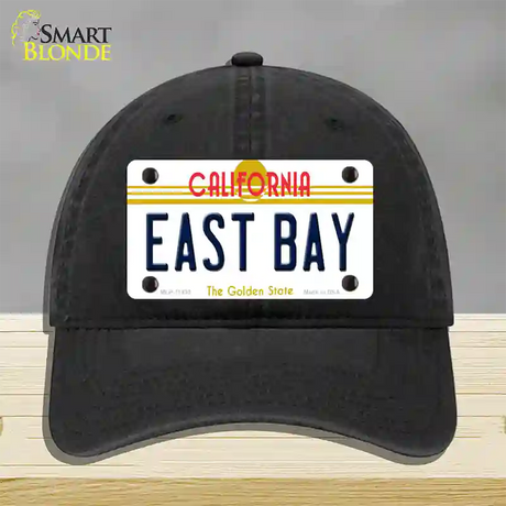 East Bay California Novelty License Plate Hat Unconstructed Cotton / Black