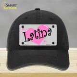 Latina Novelty License Plate Hat Unconstructed Cotton / Black