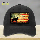 I Love My Dog Novelty License Plate Hat Unconstructed Cotton / Black