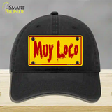 Muy Loco Novelty License Plate Hat Unconstructed Cotton / Black