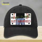 No Beer No Money Just Married Novelty License Plate Hat Unconstructed Cotton / Black